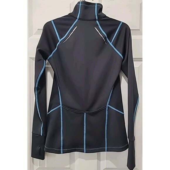 Columbia Half Zip Omni-wick Titanium Fitted Running Cycling Shirt Black Sz S - Picture 7 of 9